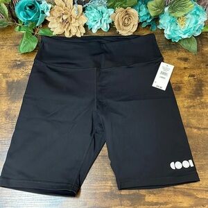 Cool Creative Black High Waist Biker Shorts Large